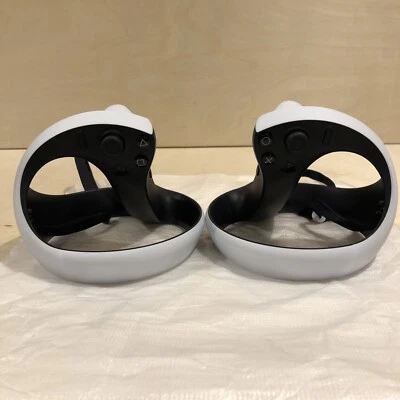Lot 2X Sony PlayStation PS5 PS VR2 Left Right Sense Controllers w Straps Genuine - Image 1 of 4