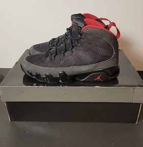 Air Jordan 9 Retro Mens Black/Varsity Red-Dark Charcoal Style 302370-005 Sz 10.5 - Picture 1 of 15