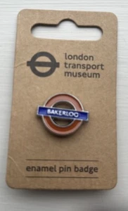 BAKERLOO LINE - ENAMEL PIN LAPEL BADGE - LONDON UNDERGROUND - THE TUBE - NEW - Picture 1 of 1