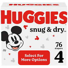 Huggies Snug & Dry Baby Diapers, Size 4, 76 Ct (Select for More Options) US