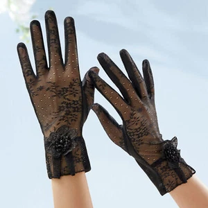 1 Pair Ice Silk Gloves See-through Decorative Sun Protection Ice Silk Driving - Picture 1 of 15