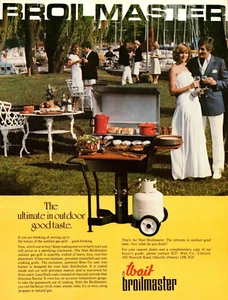 PRINT AD 1981 Wait Broilmaster Propane Barbecue Yacht Club Yuppies 8" x 11" - Picture 1 of 1