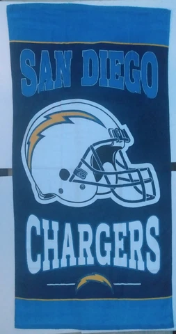 Beach Towel NFL San Diego Chargers 30 inches by 60 inches New With Tags Football Cover