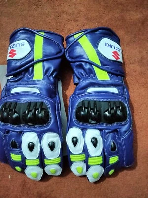 SUZUKI Guanti da Motociclista Guanti da Moto/corsa traccia da uomo in pelle-S-XL - Immagine 1 di 4