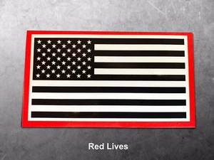 Calcomanías de vinilo Red Lives Matter Border reflectantes bandera americana para tu vehículo - Imagen 1 de 3