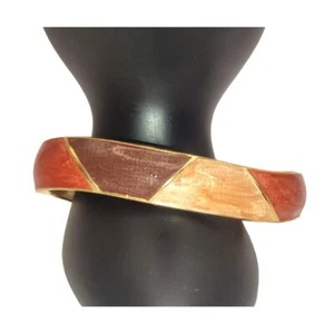 Pulsera asimétrica multicolor con bisagras esmaltado en bloque de colores - Imagen 1 de 7