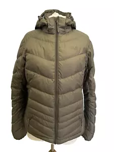 Jack Wolfskin Khaki Green Down 700 Puffer Jacket Size 10/12 - Picture 1 of 10