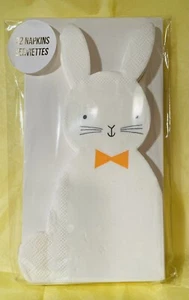 Easter Bunny Shaped Paper Cocktail Napkins 8'' x 15'' Designed in England - Picture 1 of 2