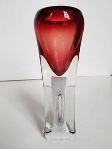 Vintage Adam Jablonski Art Glass vase. Signed, dated, numbered. Read! - Picture 1 of 5