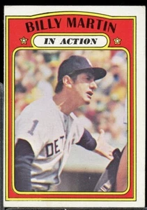 Béisbol 1972 Topps #34 Billy Martin - Imagen 1 de 2