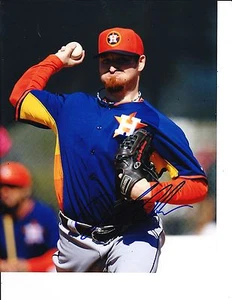 HOUSTON ASTROS JAKE BUCHANAN SIGNED PITCHING 8X10 - Picture 1 of 1