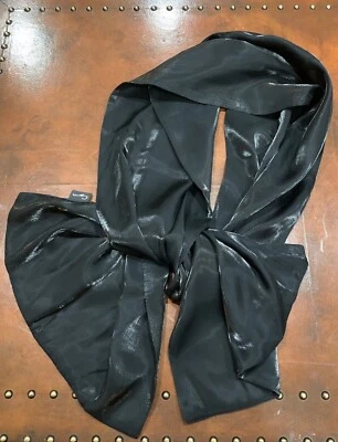 Bufanda/chal negro brillante para mujer Cejon 70x35 Foto 1 de 4