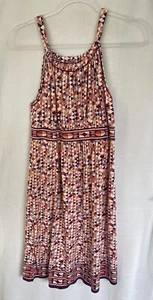 Max Studio Dress Womens L Geometric Pull-On Sleeveless Mini - Picture 1 of 8