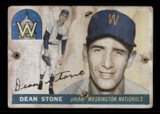 1955 TOPPS #60 DEAN STONE WASHINGTON NATIONALS (LOW GRADE/ALTERED)