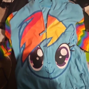 Rainbow Dash Hoodie Zip-up, Small (4) My Little Pony Little Girls Sweatshirt - Picture 1 of 1