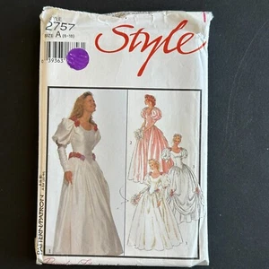 Style Sewing Pattern 2757 Size 6-18 Wedding Bridesmaid Dress 3 Variation 90s Y2K - Picture 1 of 7