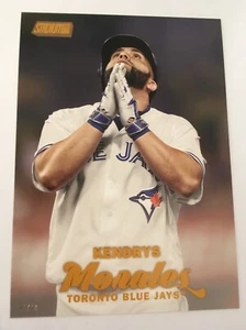 2017 Topps Stadium Club Jumbo 5x7 Kendrys Morales Blue Jays 186 #’d 01/10 Gold - Picture 1 of 1