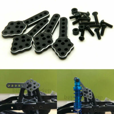 4X CNC Adjustable Angle Shock Absorber Mount For RC Crawler SCX10 90046 D90 - Image 1 of 4