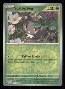 Scatterbug SV08: Surging Sparks #005/191 Common Holo Pokemon NM - Picture 1 of 2