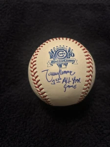 RANDY JOHNSON SIGNED AUTO 1ST ALL STAR GAME 1990 ALL STAR OML BASEBALL BECKETT - Picture 1 of 3