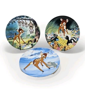 Vintahe 1991 Disney Lot Of 3  Bambi Collectors Plates By Knowles - EUC  - Picture 1 of 10