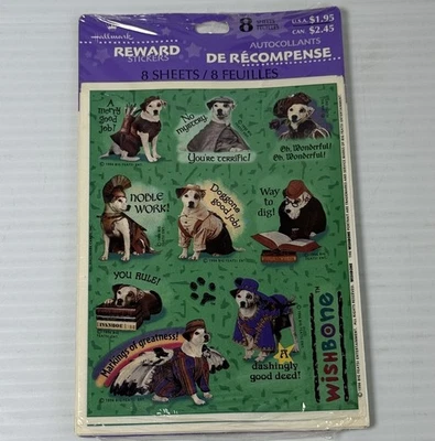 Vintage Wishbone Reward Stickers 1998 Hallmark 1 Pack 8 Sheets Sealed - Image 1 of 4