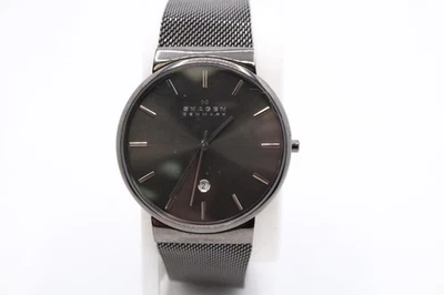 Reloj para hombre Skagen Ancher SKW6108 malla metálica con esfera negra fecha acero inoxidable Foto 1 de 4