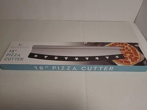 18" Pizza Rocker Cutter Stainless Steel Rocking Slicer Blade w/ Cover - Picture 1 of 4
