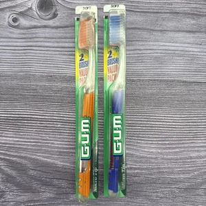 4 LOT GUM Butler Micro Tip Toothbrush Soft Bristles Full Size 470 NOS Vintage - Picture 1 of 10