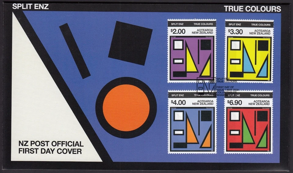 NEW ZEALAND 2024 Split Enz True Colours, Set of 4 on FDC - Image 1 of 1