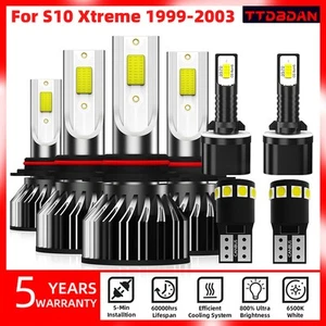 LED Headlight Fog Light License Plate Bulbs Combo For Chevy S10 Xtreme 1999-2003 - Picture 1 of 21