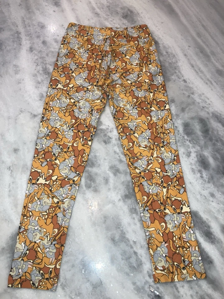 Leggings Lularoe OS - NUEVOS SIN ETIQUETAS - Disney - RARO - Bambi - Bambi y Thumper - Estampado geométrico Foto 1 de 4