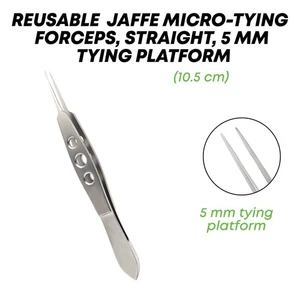Jaffe Micro Straight Tying Forceps 5 mm Suture Forcep Ophthalmic Eye Instruments - Picture 1 of 2
