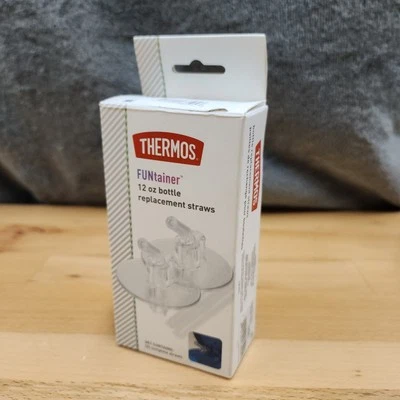 Thermos Replacement Straws for 12 Ounce Funtainer Bottle, Clear 2 Straws - Image 1 of 4