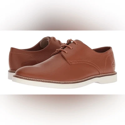 Lacoste Sherbrooke 318 Brown Leather Oxfords Size 9 Mens - Image 1 of 4