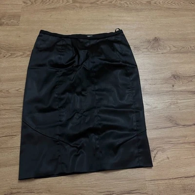 Nina Ricci Women's Black Silk Back Zipper Pencil Skirt 38 XS 2 - Image 1 of 4