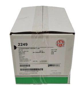 US Motors 2249 Condenser Fan Motor, 1/8HP, 1075RPM, 60HZ, 208-230V NEW SEALED - Picture 1 of 5