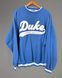 ✨VTG 90s Starter Duke Blue Devils Sweater Pullover Sweatshirt Preppy Spellout✨ - Bild 1 von 10