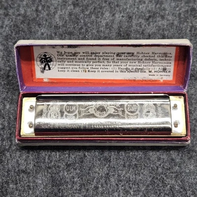 Hohner Marine Band Blues Armónica #1896 Llave de G Alemania con Estuche Original Foto 1 de 4