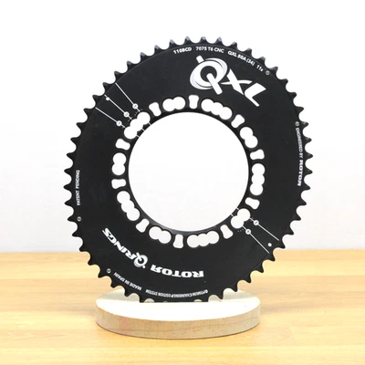 Rotor QXL 50A (34) Tooth  11spd Oval Aero Chain Ring- 110x5BCD- Black - New - Image 1 of 3