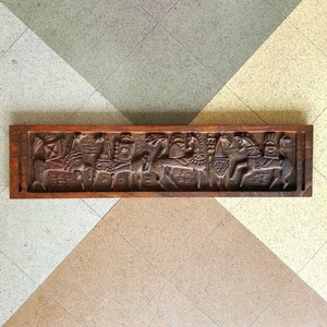Evelyn Ackerman Bas-Relief Wood Panel 'Riders' 1964 MCM Art Knights on Horses - Picture 1 of 12