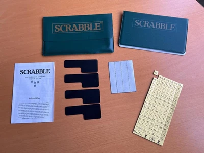 Vintage Pocket Travel Scrabble, Magnetic Board, J W Spears 1988, complete - Image 1 of 4