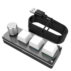 3 touches 1 bouton de programmation Macro bouton personnalisé clavier RGB Macrop - Photo 1/12