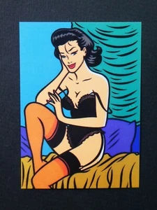 17 Walter Minus Vintage Sammler Pin-Up Karte,1996,Florenz,Strümpfe 1/1000 - Bild 1 von 2