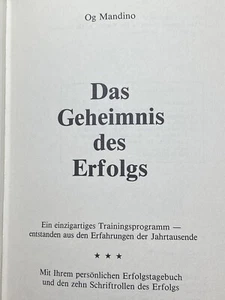 „Das Geheimnis des Erfolgs“ die zehn Schriftrollen!+ die allerwichtigste Essenz! - Bild 1 von 4