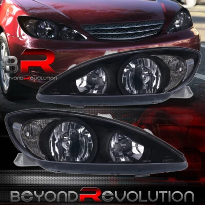 For 2002-2004 Camry LE JDM Black Housing Bumper Headlight Clear Reflectors Lamps Foto 1 de 4