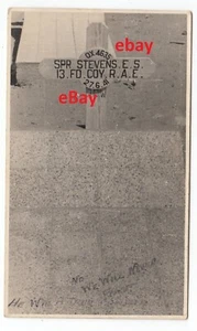 WWII War Grave PHOTO Spr ES Stevens DOW Tobruk 13th Fd Coy RAE QX4635 Australia - Picture 1 of 3