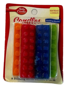 Velas de bloque de construcción Betty Crocker 8 velas de cumpleaños - Imagen 1 de 11