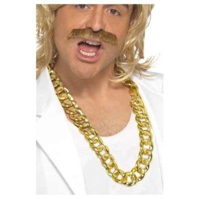 SMIFFYS 80er Jahre Halskette, große goldene Glieder, Gangster, Bad Taste