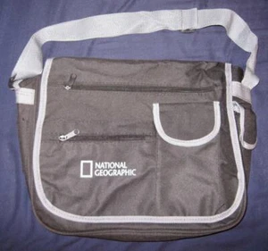 National Geographic Messenger Shoulder Bag Gray Black 100% Polyester Small (O) - Picture 1 of 9